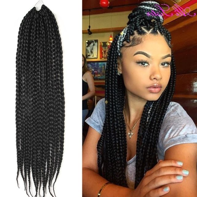 3x Havana Mambo Box Braids Hairstyle Crochet Twist Braids Hair With Regard To Most Recent Cornrows And Crochet Hairstyles (View 4 of 15)