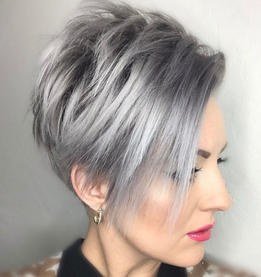 40 Bold And Beautiful Short Spiky Haircuts For Women | Favorites In Most Recent Stacked Pixie Bob Haircuts With Long Bangs (View 3 of 15)