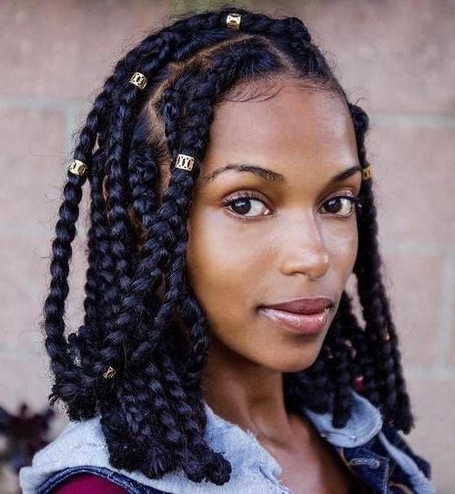 40 Gorgeous Big Box Braids Styles | Hair Goals | Pinterest | Thick Intended For Latest Classic Fulani Braids With Massive Ivory Beads (View 6 of 15)