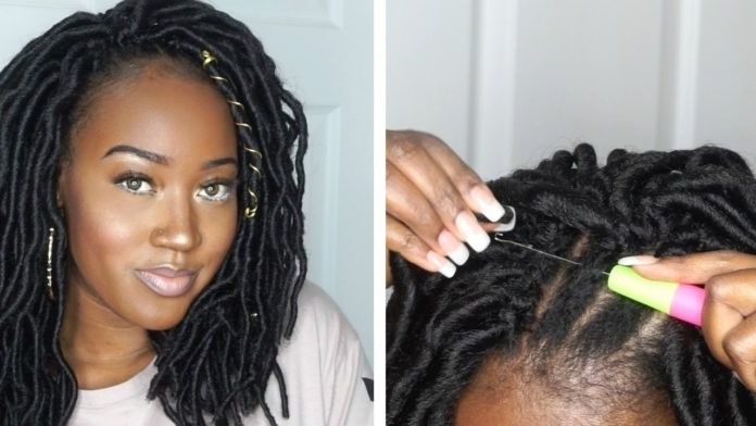 40 Long And Short Faux Locs Styles And How To Install Them Inside Current Braided Cornrows Loc Hairstyles For Women (View 8 of 15)