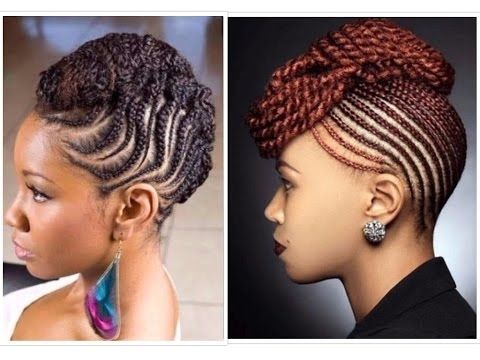 40 Natural Classy Braided And Twisted Updo – Youtube Within Most Up To Date Natural Updo Cornrow Hairstyles (Photo 3 of 15)