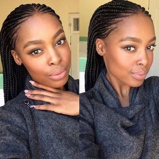 41 Beautiful Micro Braids Hairstyles | Stayglam Hairstyles In Latest Cornrows Protective Hairstyles (View 3 of 15)
