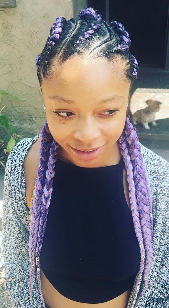 41 Cute And Chic Cornrow Braids Hairstyles Pertaining To Most Current Cornrows Hairstyles For Square Faces (Photo 15 of 15)
