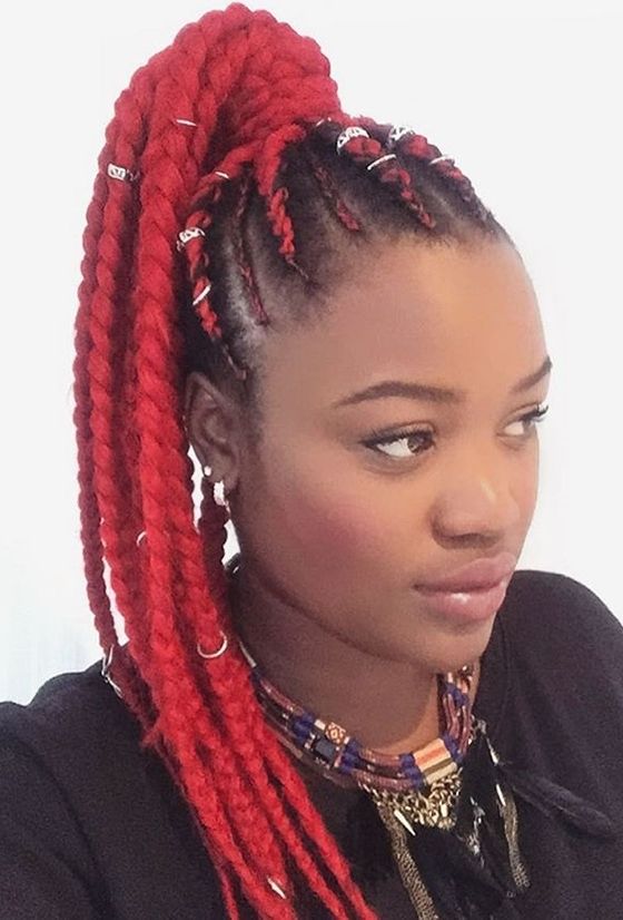 41 Cute And Chic Cornrow Braids Hairstyles Pertaining To Most Up To Date Red Cornrows Hairstyles (View 6 of 15)