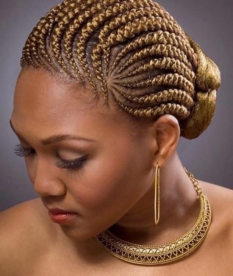 41 Cute And Chic Cornrow Braids Hairstyles With Cornrow Braid Bun With Most Current Cornrows Bun Hairstyles (View 11 of 15)