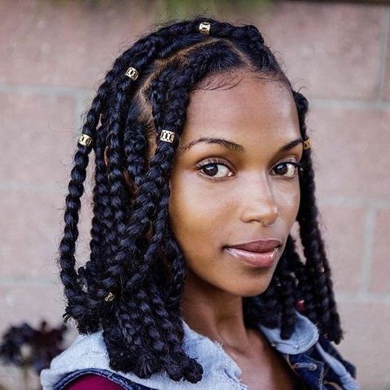 42 Chunky Cool Jumbo Box Braids Styles In Every Length Inside Newest Jumbo Braided Hairstyles (View 4 of 15)