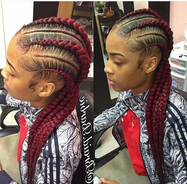 43 New Feed In Braids And How To Do It – Style Easily Inside Best And Newest Cornrows Hairstyles For Small Heads (Photo 13 of 15)