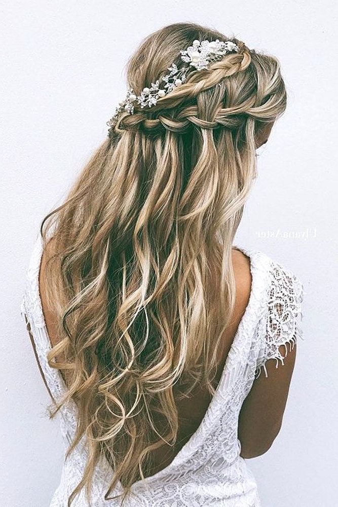 45 Best Wedding Hairstyles For Long Hair 2018 | Wedding | Pinterest Inside Recent Wedding Braided Hairstyles For Long Hair (Photo 1 of 15)