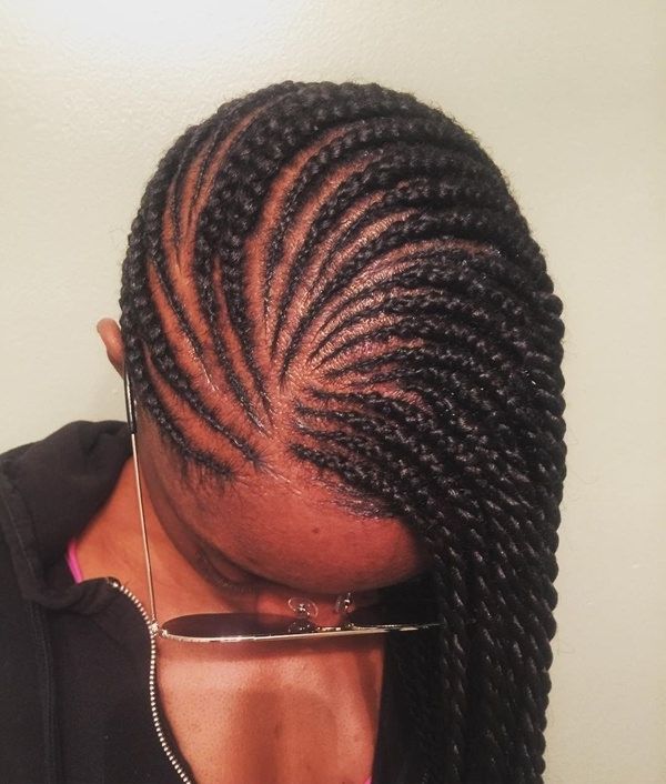 45 Sexy Senegalese Twist Hairstyles – Bun & Braids In Most Recently Cornrows With Artistic Beaded Twisted Bun (View 11 of 15)