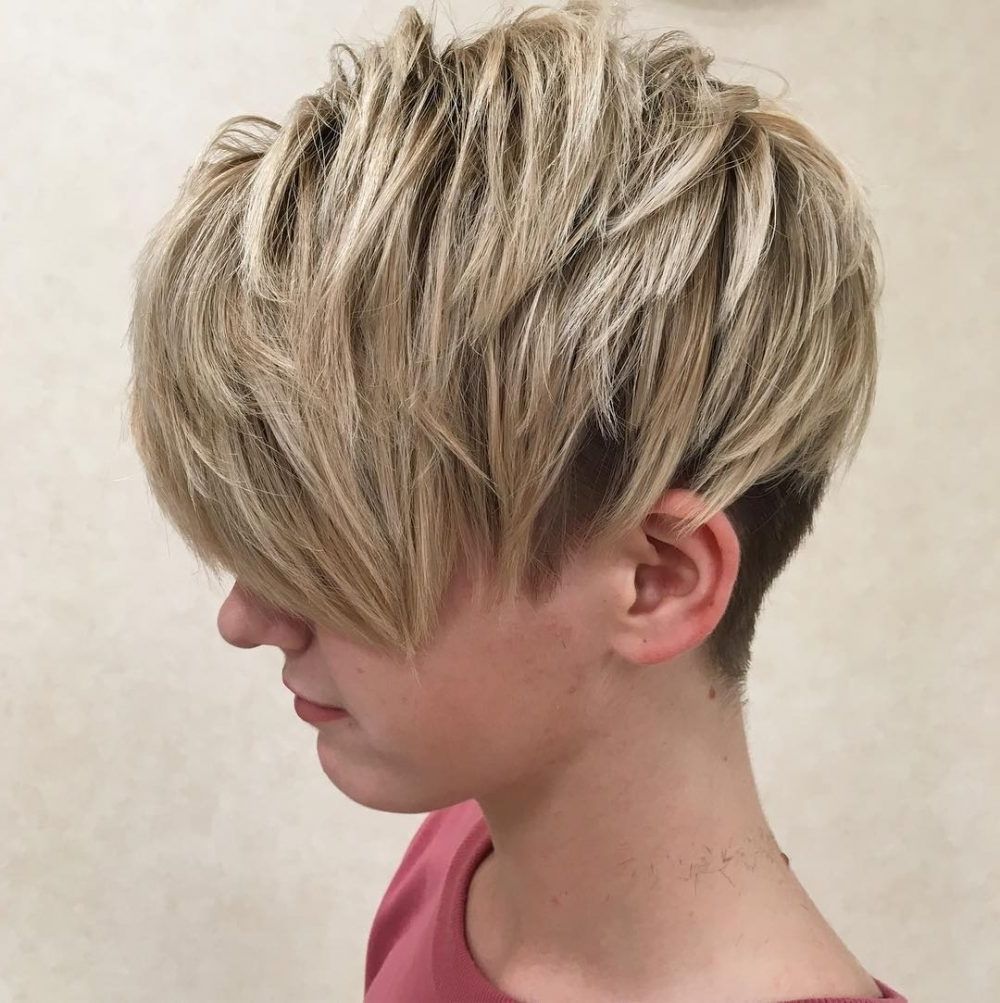 47 Popular Short Choppy Hairstyles For 2018 For Most Recent Choppy Side Parted Pixie Bob Haircuts (Photo 5 of 15)