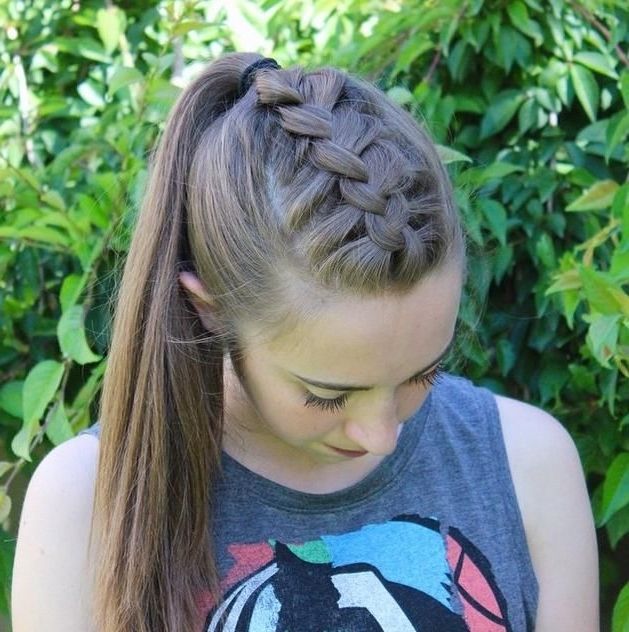 5 Relaxed Braided Hairstyles | Hairstyle Ideas! | Pinterest | High Regarding Most Current Wrapped Ponytail With In Front Of The Ear Braids (View 9 of 15)