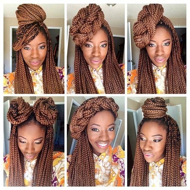 50 Box Braids Hairstyles That Turn Heads | Stayglam Inside Most Up To Date Braided Hairstyles Cover Forehead (Photo 8 of 15)