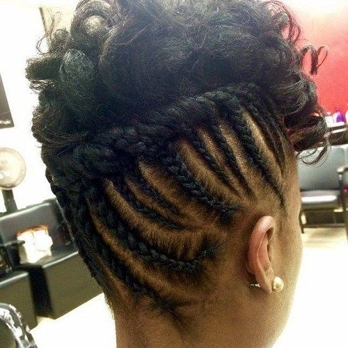 50 Cute Updos For Natural Hair | Natural Hairstyles | Pinterest For Most Up To Date Natural Cornrow Hairstyles (Photo 2 of 15)