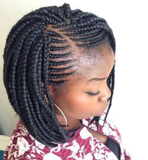50 Easy And Showy Protective Hairstyles For Natural Hair | Braids With Most Up To Date Cornrows Bob Hairstyles (Photo 4 of 15)
