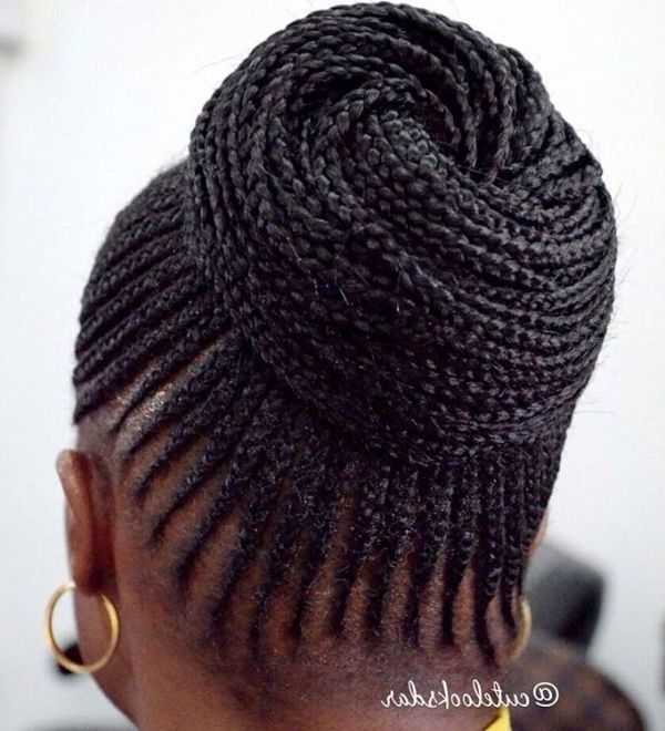 50 Easy And Showy Protective Hairstyles For Natural Hair | Pinterest Within Most Recently Bulky Braided Crown Bun (Photo 14 of 15)
