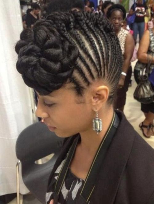 50 Mohawk Hairstyles For Black Women | Stayglam In Recent Braided Hairstyles In A Mohawk (View 11 of 15)