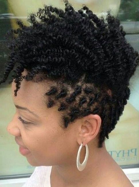 50 Mohawk Hairstyles For Black Women | Stayglam Intended For Latest Curly Mohawk With Flat Twisted Sides (Photo 8 of 15)