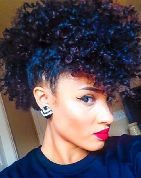 50 Mohawk Hairstyles For Black Women | Stayglam Regarding Best And Newest Curly Mohawk With Flat Twisted Sides (View 13 of 15)