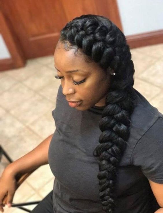 50 Natural Goddess Braids To Bless Ethnic Hair In 2018 For Most Current Asymmetrical Goddess Braids Hairstyles (Photo 4 of 15)
