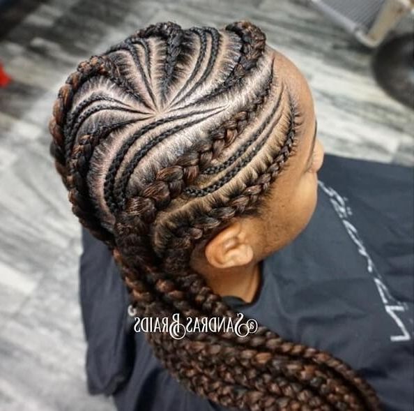 50 Natural Goddess Braids To Bless Ethnic Hair In 2018 For Recent Asymmetrical Goddess Braids Hairstyles (Photo 8 of 15)