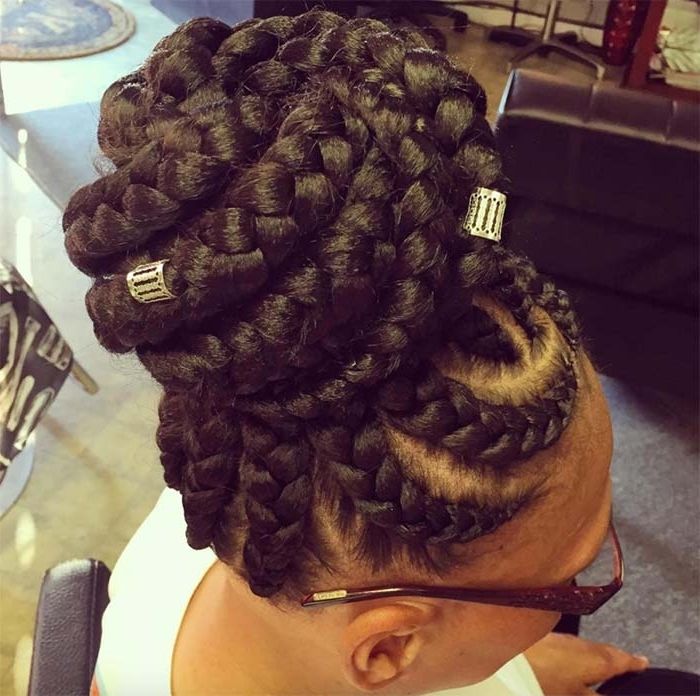 53 Goddess Braids Hairstyles – Tips On Getting Goddess Braids Intended For Latest Criss Cross Goddess Braids Hairstyles (View 13 of 15)