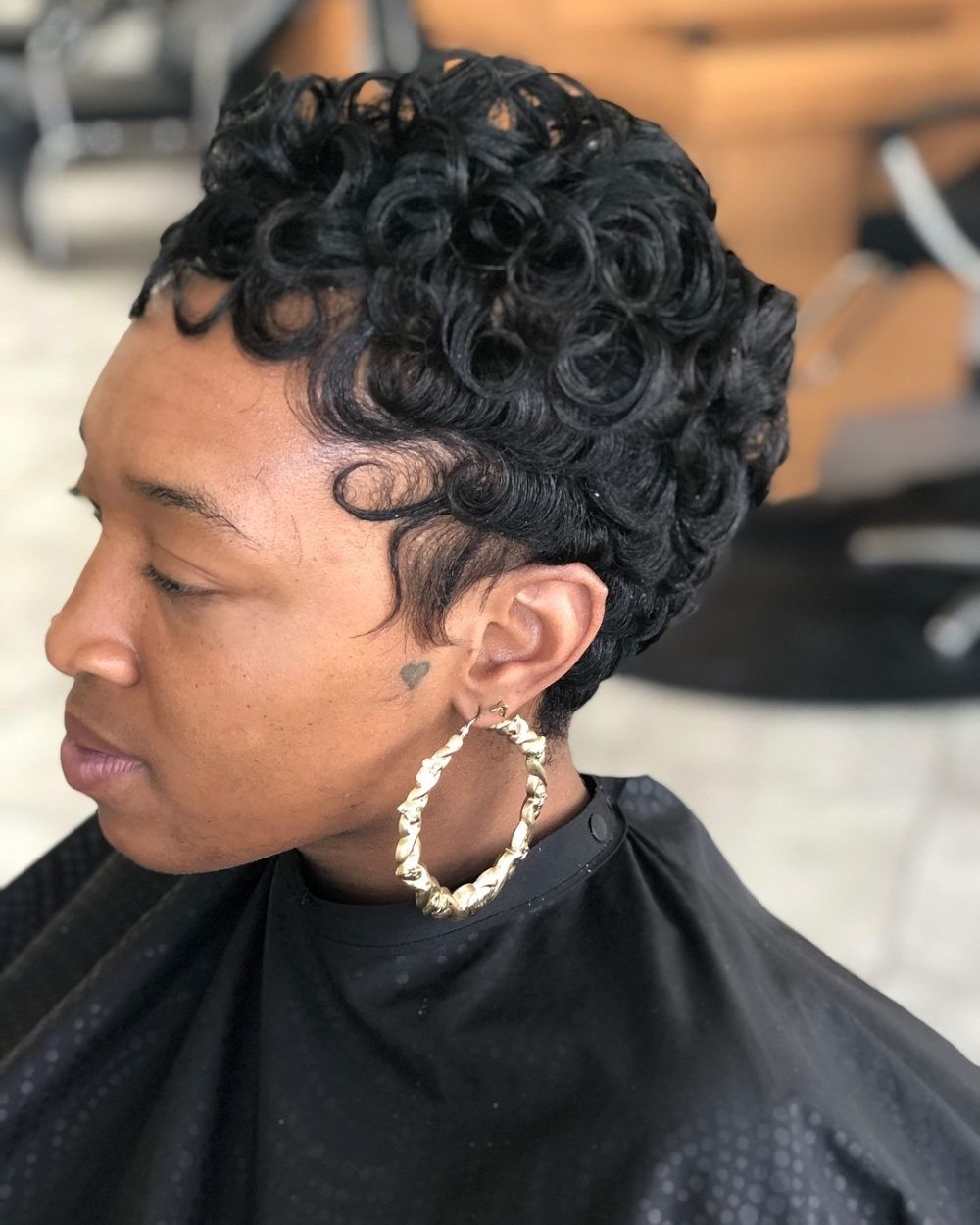 56 Popular Short Hairstyles For Black Women In 2018 Intended For Most Popular Choppy Asymmetrical Black Pixie Haircuts (Photo 11 of 15)
