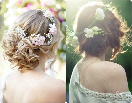 6 Ideas For Beautiful And Romantic Wedding Hairstyles With Flowers Regarding Latest Braids And Flowers Hairstyles (Photo 7 of 15)