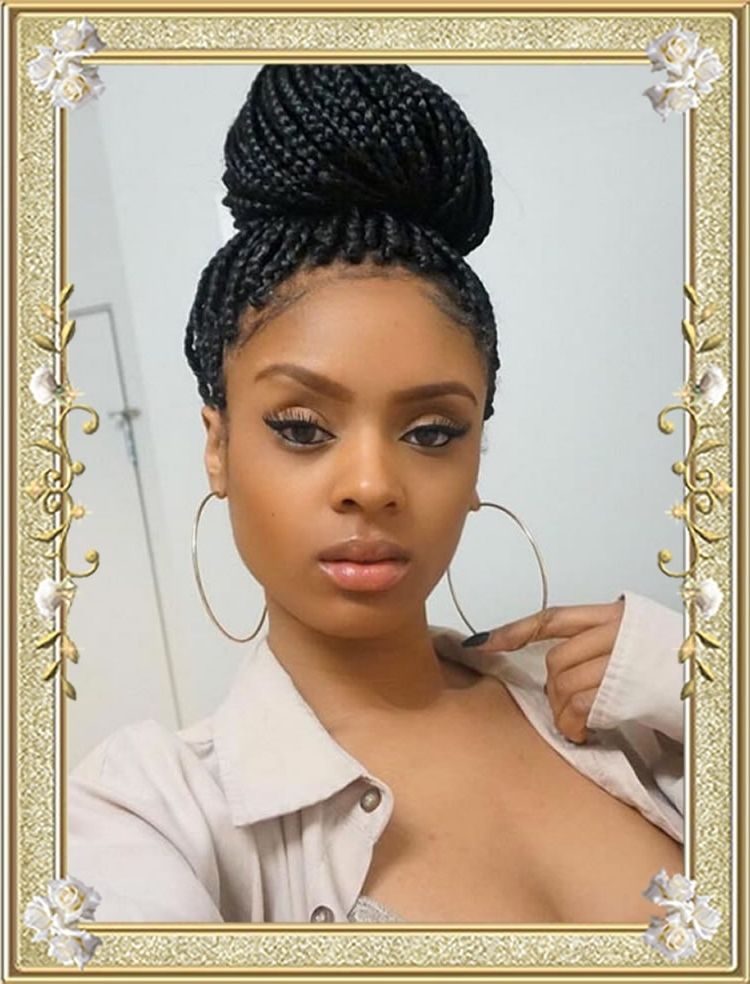 60 Delectable Box Braids Hairstyles For Black Women | Attractive Inside Newest Braided Hairstyles For Round Face (View 11 of 15)