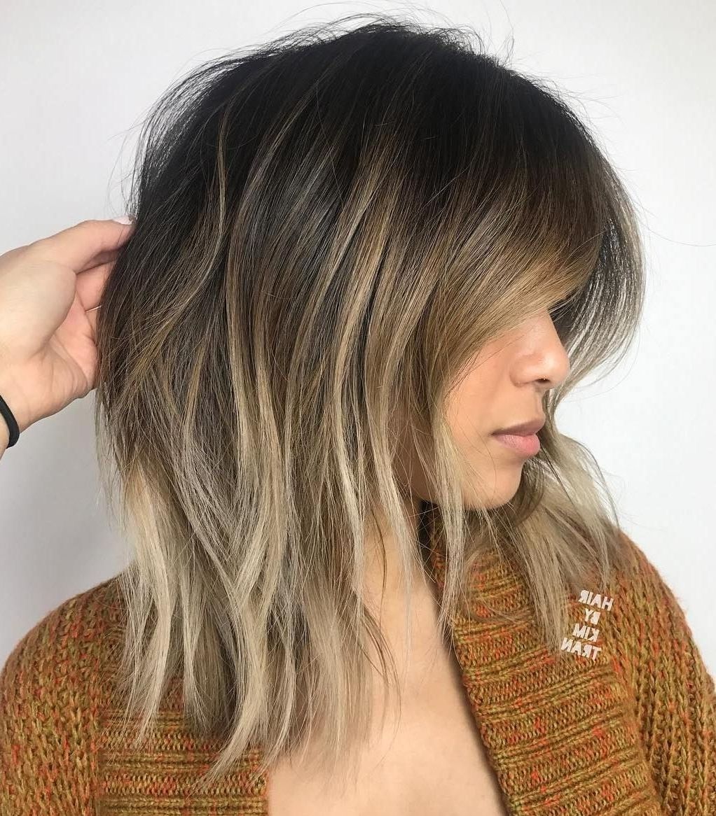 60 Fun And Flattering Medium Hairstyles For Women | Bobs, Balayage Inside Most Recent Disconnected Blonde Balayage Pixie Haircuts (View 12 of 15)