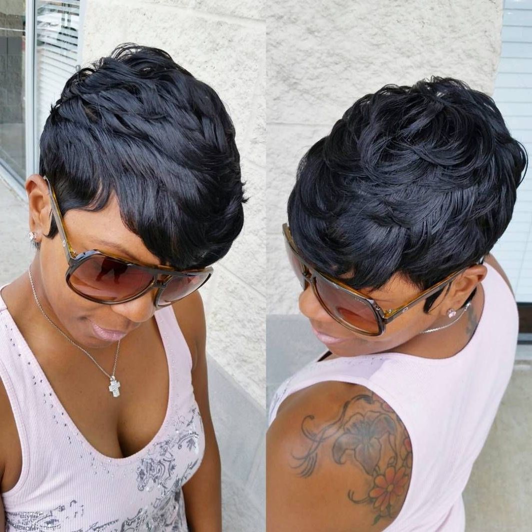 60 Great Short Hairstyles For Black Women | All Hair | Pinterest With Recent Choppy Asymmetrical Black Pixie Haircuts (View 10 of 15)