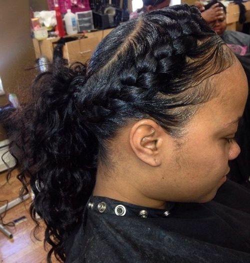 60 Inspiring Examples Of Goddess Braids | Hair & Nails | Pinterest Throughout Most Popular Asymmetrical Braids With Curly Pony (Photo 2 of 15)