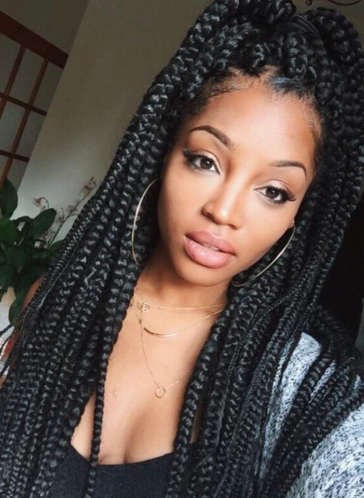 65 Box Braids Hairstyles For Black Women | Vive Tu Vida | Pinterest In Most Current Poetic Justice Braids Hairstyles (Photo 1 of 15)