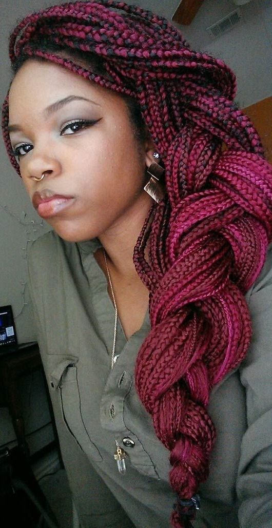 65 Box Braids Hairstyles For Black Women With Regard To Most Current Twist From Box Braids Hairstyles (Photo 12 of 15)