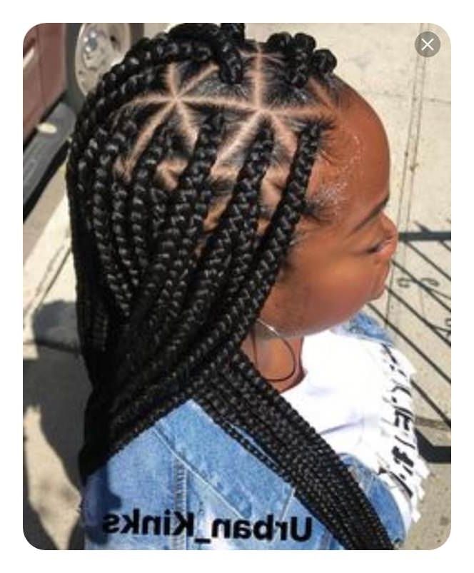 65 Cool Triangle Box Braids That Are So Convenient Intended For 2018 Triangle Box Braids Hairstyles (Photo 8 of 15)