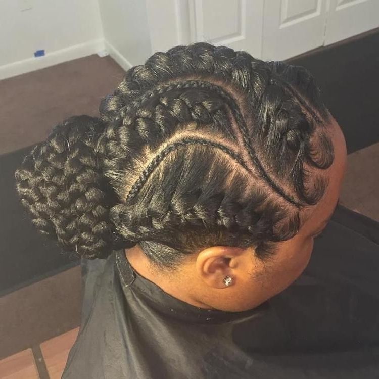 70 Best Black Braided Hairstyles That Turn Heads | Hobbies For Latest Goddess Braid Hairstyles (Photo 8 of 15)