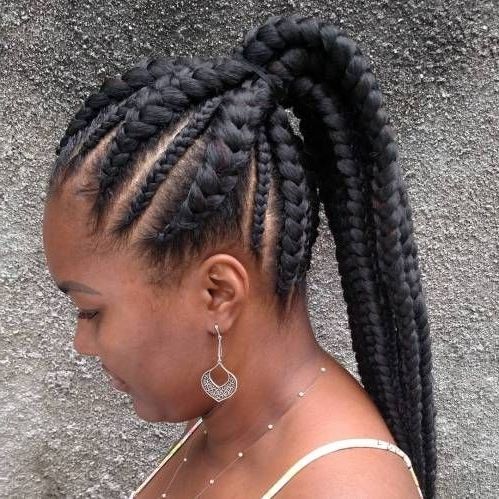 70 Best Black Braided Hairstyles That Turn Heads | Pinterest | Black Regarding Best And Newest Perfect Black Braided Ponytail (View 3 of 15)