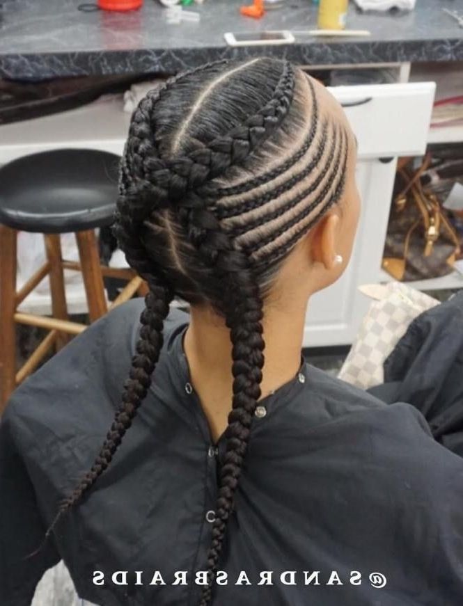 70 Best Black Braided Hairstyles That Turn Heads | Pinterest | Black Throughout Most Recently Mohawk With Criss Crossed Braids (View 5 of 15)