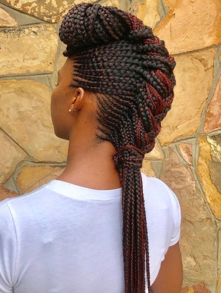 70 Best Black Braided Hairstyles That Turn Heads | Pinterest Regarding Most Current Chunky Mohawk Braids Hairstyles (Photo 2 of 15)
