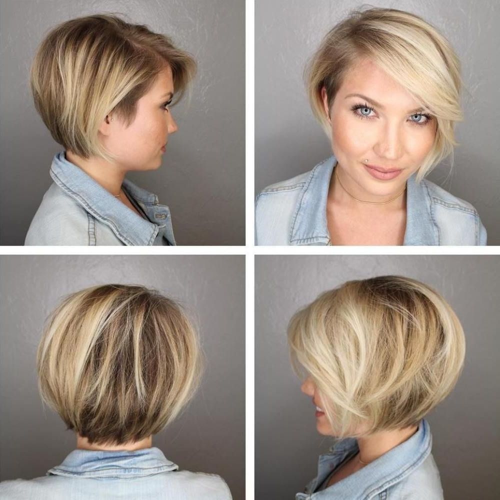70 Cute And Easy To Style Short Layered Hairstyles | Haircuts Inside 2018 Side Parted Blonde Balayage Pixie Haircuts (Photo 12 of 15)