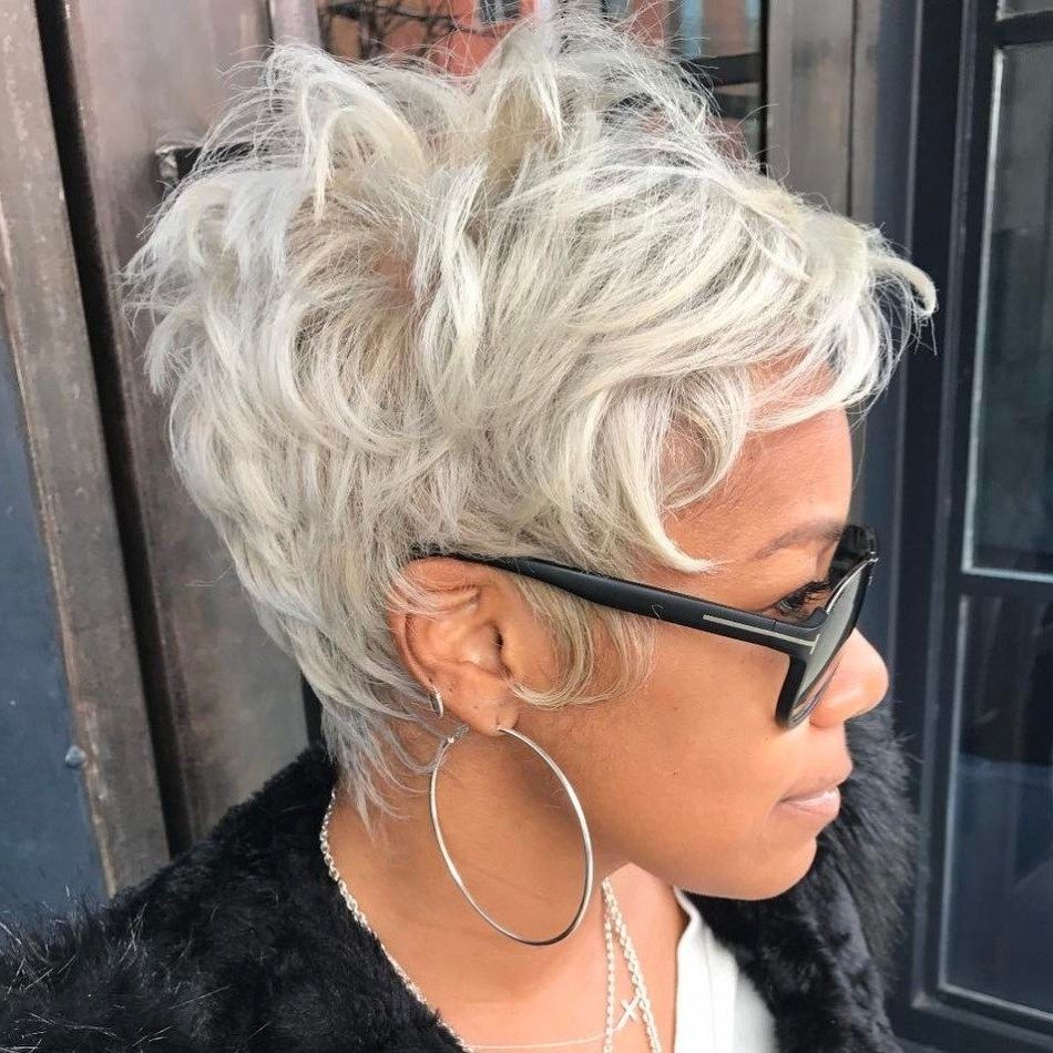 Featured Photo of 15 the Best African-american Messy Ashy Pixie Haircuts