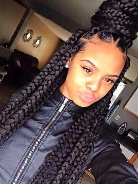75 Super Hot Black Braided Hairstyles To Wear | Box Braids With Most Recent Long Chunky Black Braids Hairstyles (Photo 12 of 15)