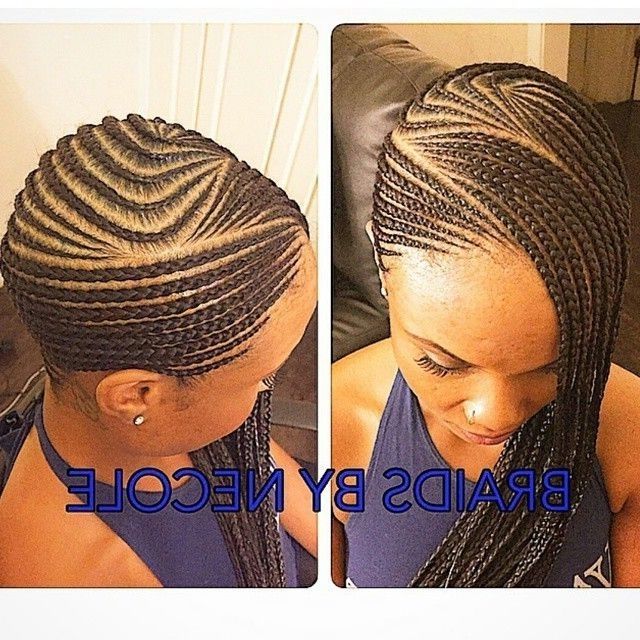 75 Super Hot Black Braided Hairstyles To Wear | Hair | Pinterest Pertaining To Most Popular Side French Cornrow Hairstyles (View 11 of 15)