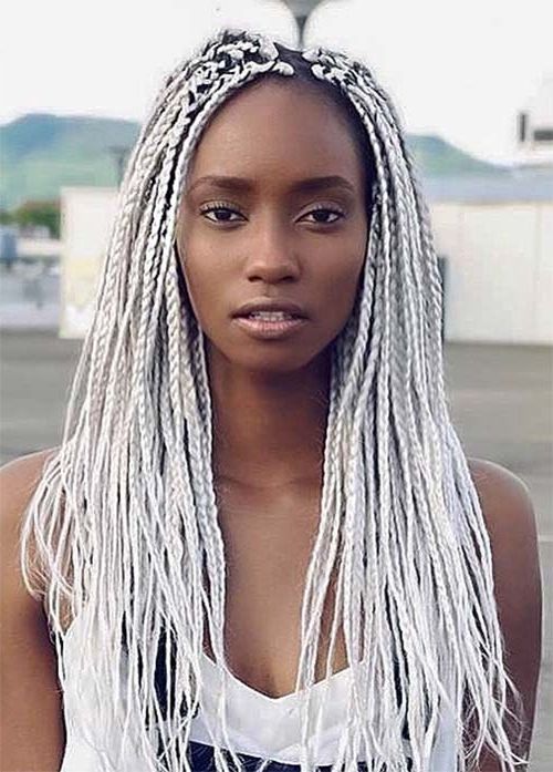 85 Silver Hair Color Ideas And Tips For Dyeing, Maintaining Your Regarding Current Cornrows Hairstyles With White Color (Photo 6 of 15)