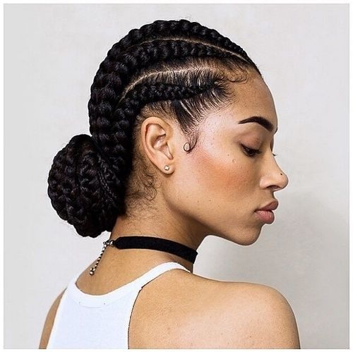 African American Cornrow Hairstyles | American Hairstyles 2018 Pertaining To Best And Newest Cornrows Hairstyles With Afro (View 8 of 15)