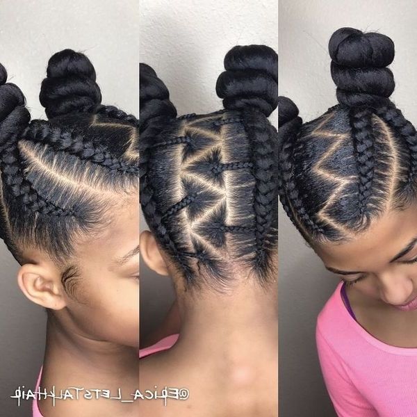 African American Cornrows, Best Cornrow Hairstyles For Black Hair Regarding Best And Newest Cute Cornrows Hairstyles (View 10 of 15)