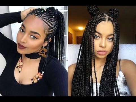 African Braids Hairstyles Ideas For Black Women 2018 – Youtube For Recent African Braided Hairstyles (View 12 of 15)