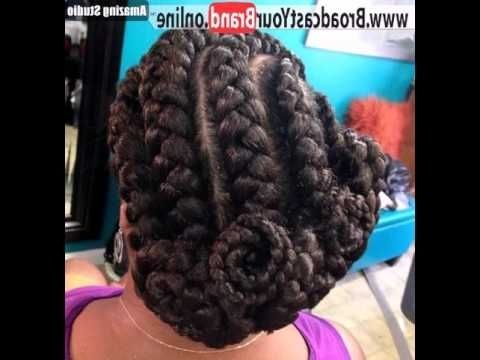 Asymmetrical Updo With Goddess Braids – Youtube In Most Current Asymmetrical Goddess Braids Hairstyles (View 15 of 15)
