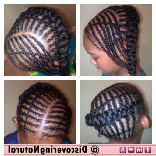 Back To School Hairstyle For Girls Natural Hair; Protective Style Of Inside Most Up To Date Cornrows Hairstyles For School (Photo 3 of 15)