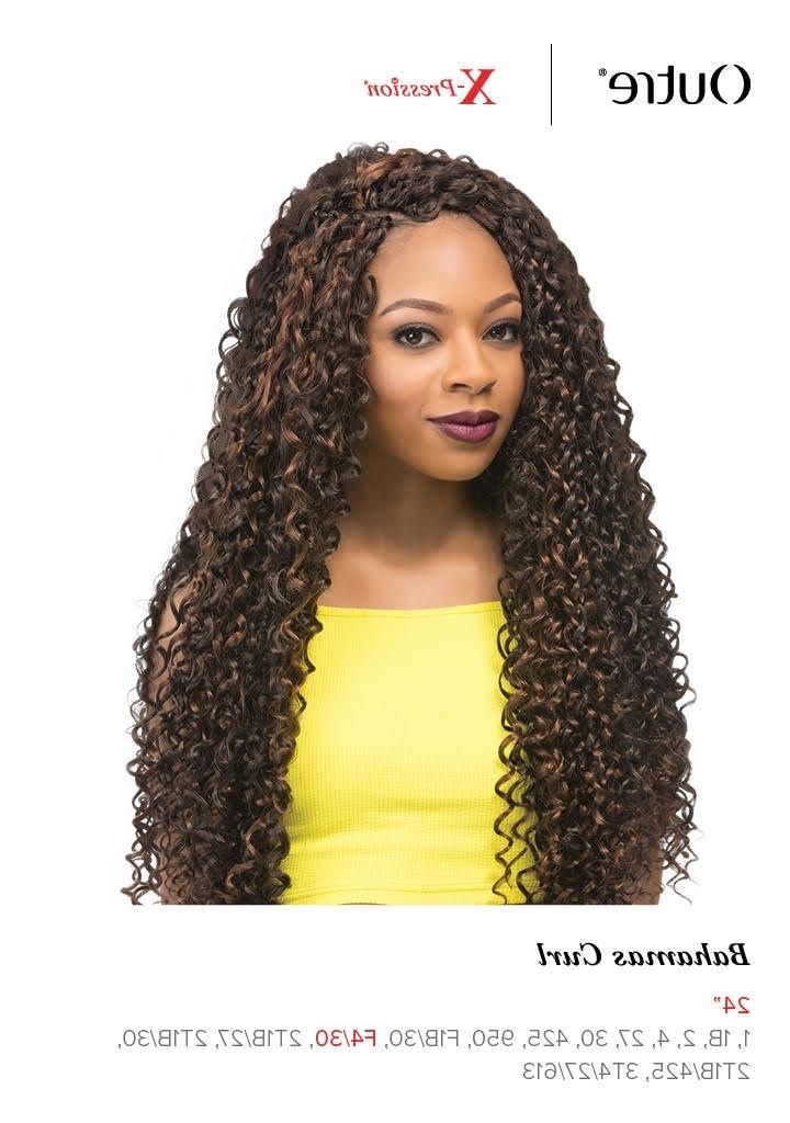 Bahamas Curl 24" Braid – Outre X Pression Synthetic Crochet Regarding Most Recent Zimbabwean Braided Hairstyles (View 12 of 15)