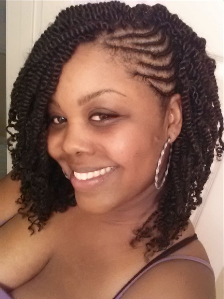 Bangs Hair Inspiration For Natural Twist Hairstyles For Short Hair Pertaining To Newest Natural Cornrows And Twist Hairstyles (View 12 of 15)